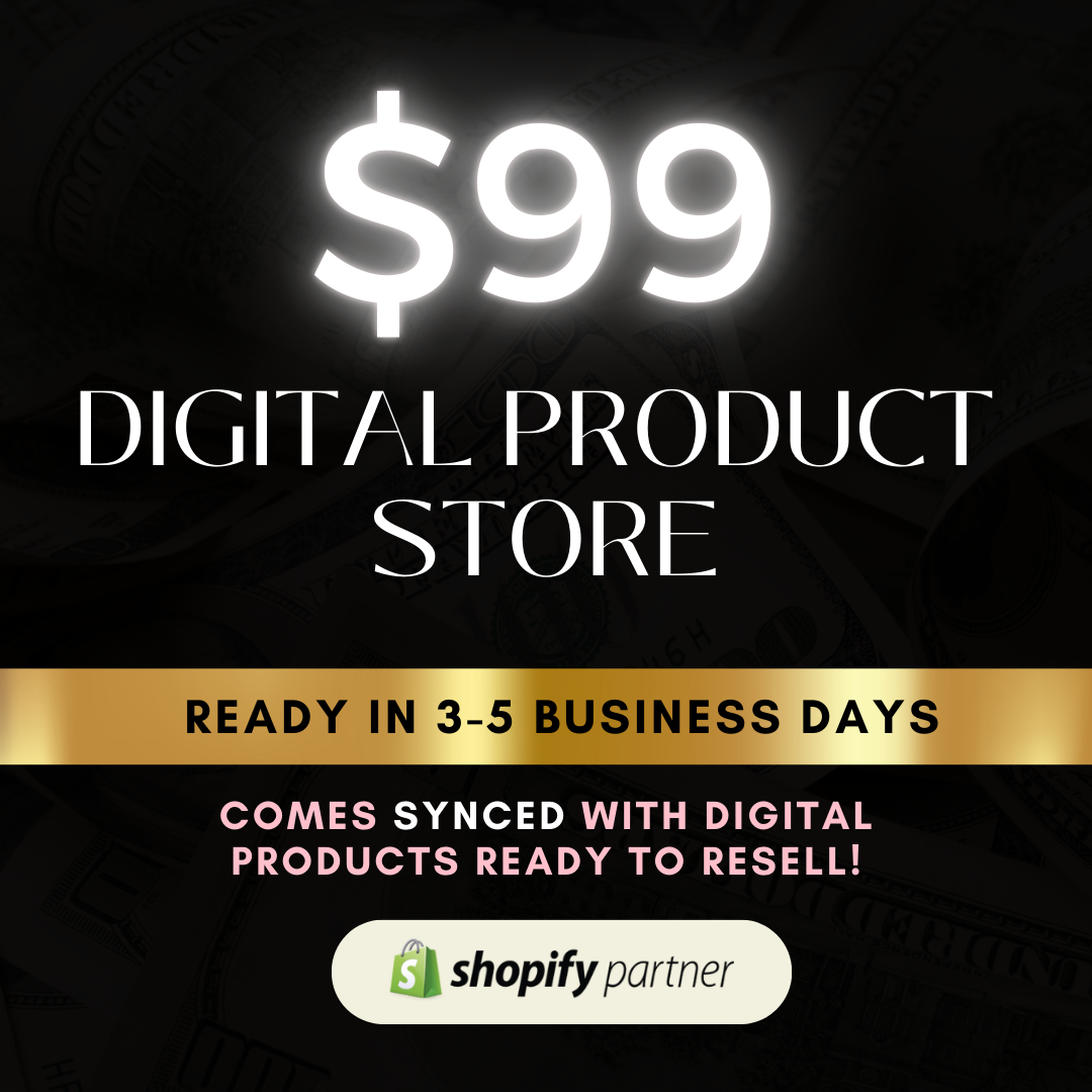 Shopify Digital Product Store | Digital Products Included