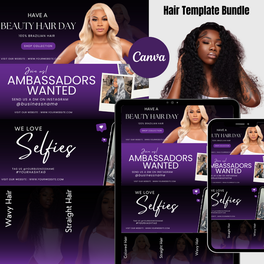 Shopify Website Hair Banner Templates