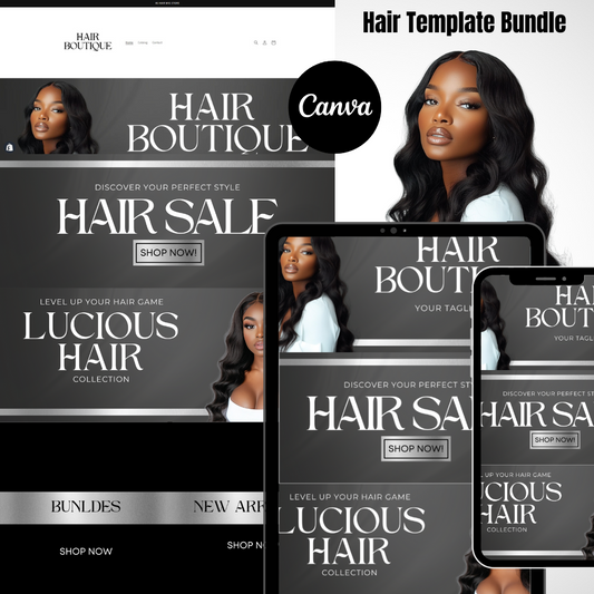 Shopify Website Hair Banner Templates