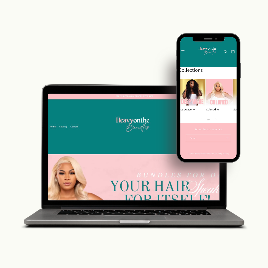 Shopify Hair Wig Bundle Website Template